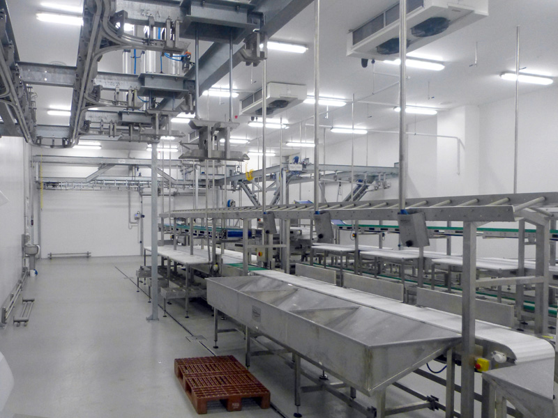 Se muesta una máquina para clasificar la carne